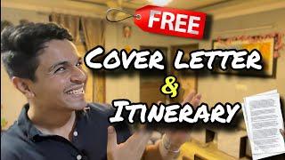 FREE COVER LETTER AND ITINERARY | How to make cover letter and itinerary