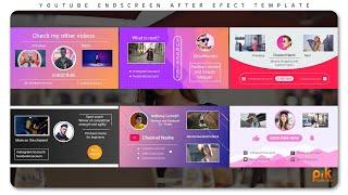 6 FREE Youtube End Screen Template - After Effect Template