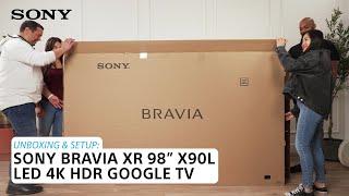 Sony | Learn how to set up and unbox the 98” BRAVIA XR X90L 4K HDR Full Array LED TV with Google TV