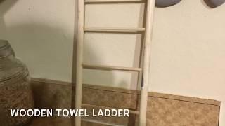 How to make a wooden towel ladder l Crafts l diy l farmhouse