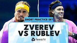 Alexander Zverev & Andrey Rublev Practice Set Highlights | Paris 2024