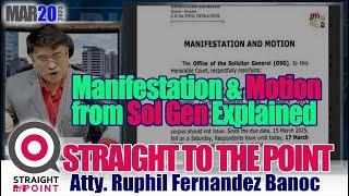 Manifestation & Motion from the Office of Solicitor General Explained