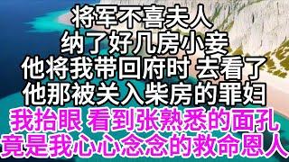 将军不喜夫人，纳了好几房小妾，他将我带回府时，去看了他那被关入柴房的罪妇，我抬眼，看到张熟悉的面孔，竟是我心心念念的救命恩人 【美好人生】