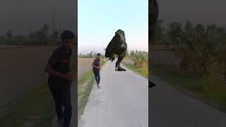 Big Dinosaur chase T-Rex attack part 183 #trending #dinosaur #vfx #youtube #shorts