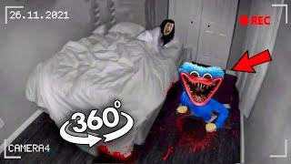 VR 360° Huggy Wuggy climbed under the bed and ... / SOS Huggy Wuggy In real life