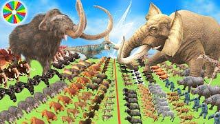 Prehistoric Mammals vs ARBS Prehistoric Animals vs ARK Dinosaur vs Woolly Mammoth Animal Epic Battle