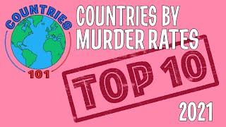 TOP 10 Countries By Murder Rates - Countries 101 #short