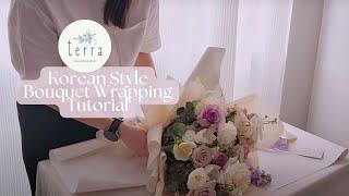 Flowers by Terra | Tutorial: How to wrap a Korean-style Bouquet 花束包装  #bouquet #floraldesign