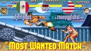 FT10 @ssf2xjr1: djfrijoles (MX) vs znoopyglobal (US) [Super SF II X ssf2x ssf2 Fightcade] Aug 28