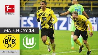 Sancho scores! Borussia Dortmund - VfL Wolfsburg | 2-0 | All Goals | Matchday 14 – Bundesliga