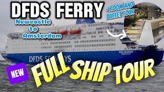 DFDS 'Mini cruise' FULL tour of the ship | (Newcastle -- Amsterdam) plus room & buffet tour |  ️