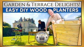 How to Build French Chateau DIY Planters + Easy Cushion Makeover | Outdoor Transformations!  
