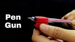 Pen Bow | How To Make Powerful Pen Gun || How To Make Pen Slinghshot || देसी पेन वाली बंदूक