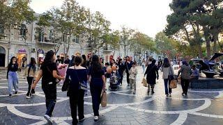 Bakı Tarqovu Nizami Küçəsi - Piyada Gəzinti Turu - Baku, Azerbaijan #walking