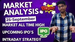 Upcoming IPO Shareholder | Nifty All Time High | 25 September | VI Share | Market Analysis | ShareX