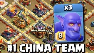 WORLD CHAMPIONSHIP Chinese Team USE SUPER BOWLERS in Hard Mode (Clash of Clans)