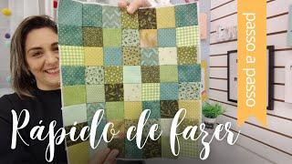 O JEITO MAIS RÁPIDO DE EMENDAR RETALHOS | Water Collor emendando quadrados - By Fê Atelier