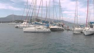 Med Mooring in 28 Knots Cross Wind