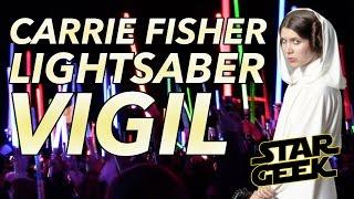 Carrie Fisher Lightsaber Vigil/Tribute - Fisher Pavilion SEATTLE - Star Geek