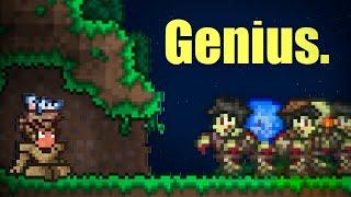 Terraria 1hp Hardcore but I can’t place blocks.