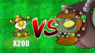 200 Plants vs. Dr. Dave: Who Can Defeat Him in One Go?  PVZ Hybrid Challenge