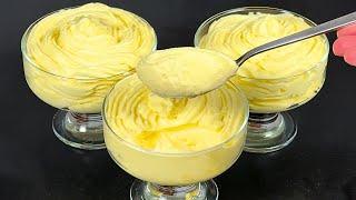 Lemon mousse dessert in 5 minutes! The best Italian dessert in 5 minutes! No baking!