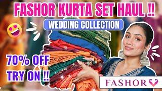 *Huge* Fashor Wedding wear kurta set haul| Outfit for mehndi,Haldi,sangeet| Best wedding collection