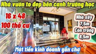 Nhà to đẹp, mặt tiền kinh doanh bên cạnh trường học, chợ, UB. Tặng một số nội thất cây cảnh. 2,4 tỉ