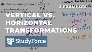 Convert Between Vertical and Horizontal Transformations | g(x)=a[f(kx)] | Grade 11 Functions