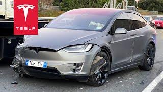 INSANE ROAD RAGE ATTACK CAUSE $45,000 DAMAGE ON TESLA MODEL X