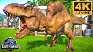 Monster Dinosaur Pack: TRex, Acrocanthosaurus, Indominus Rex, Suchomimus dinosaur fight [4K] 60 FPS