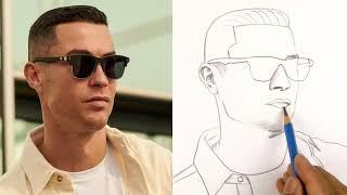 Cristiano Ronaldo Realistic Face Portrait | Ronaldo drawing | Pencil sketch | Drawing tutorial