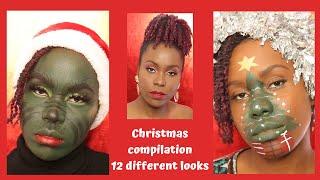 CHRISTMAS MAKEUP LOOKS COMPILATION || AMOFA.O