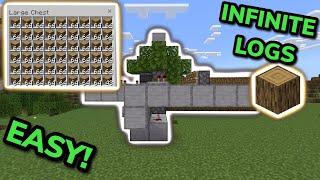 BEST SIMPLE 1.21 AUTOMATIC TREE FARM TUTORIAL in Minecraft Bedrock (MCPE/Xbox/PS/Switch/PC)