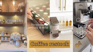 Coffee restock || organizing and restocking ASMR || Tiktok compilation️