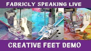 Creative Feet Sewing Machine Presser Feet Demonstration. They attach to all sewing machines!