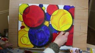 Abstract Painting Technique - Intro to Primary Colors and Basic Blending