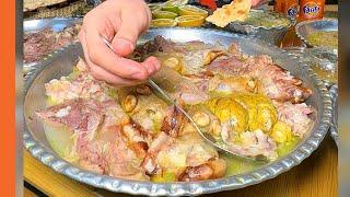 Sheep's head soup strange but delicious Iranian food کله پاچه لذیذ ایرانی در طباخی دورهمیشهران،