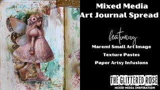 Mixed Media Art Journal Featuring A Maremi Small Art Fairy,  Art Journalling Made Easy