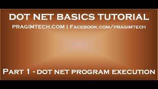 DotNet Program Execution