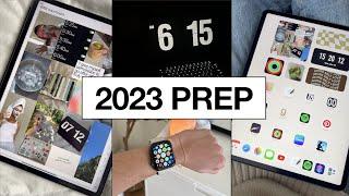 PREPPING FOR 2023 | setting goals, new iPad home screen, vision board, and mental health chats