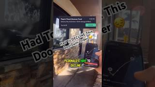 Had To Decline This DoorDash Order  #grubhub #doordash #tesla #ev #deliverydriver #gigwork