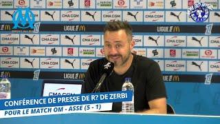 OM ASSE (5 -1) Conférence d'après match de R  De Zerbi, une Masterclass, Merci coach et à Gouiri
