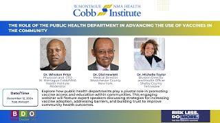 The Cobb Institute Presents: THE ROLE OF THE PUBLIC HEALTH DEPARTMENT