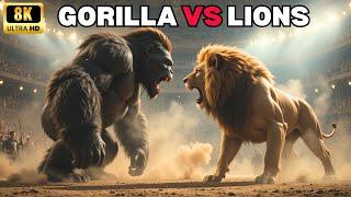 Lion vs Gorilla : The Most Intense Fight in History