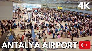 Very Busy Antalya Airport Tour  4K | Arrivals, Shops, Restaurants, Duty Free