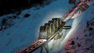 The world's steepest funicular railway opens in Switzerland