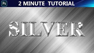 2 Minute Trick in Photoshop - Silver Text, Silver Typography Design