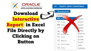 Oracle Apex: Quick and easy: Instantly Download Interactive Excel Reports with One Click.
