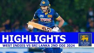 SRI LANKA VS WEST INDIES MATCH HIGHLIGHTS 2ND ODI 2024 | SL VS WI